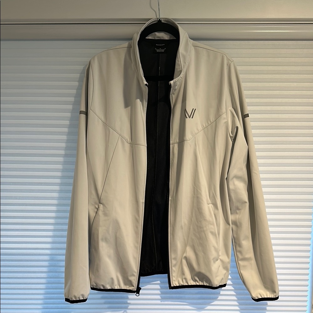 Peak Velocity White Windbreaker Lightweight Jacket